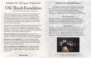 Schindler's List (20th Anniversary Limited Edition)