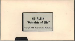 GG Allin - "Outskirts Of Life" [Promotional]