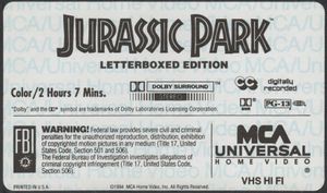 Jurassic Park (Letterboxed Edition)