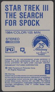 Star Trek III: The Search For Spock