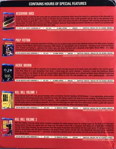 Quentin Tarantino Reservoir Dogs / Pulp Fiction / Jackie Brown / Kill Bill Volume 1 / Kill Bill Volume 2