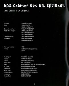 Das Cabinet Des Dr. Caligari