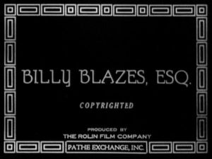 Billy Blazes, Esq.
