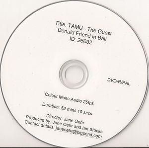 Tamu - the guest: Donald Friend in Bali
