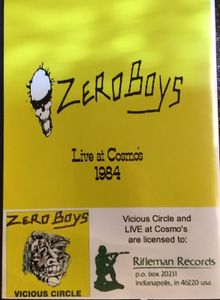 Zero Boys - Live At Cosmo's 1984