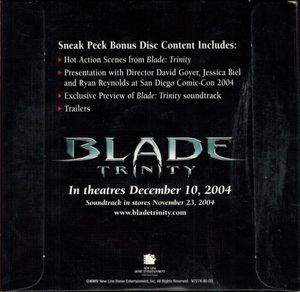 Blade: Trinity - Sneak Peek Bonus Disc