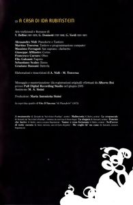 Mediterranea Tour ∙ 10 Settembre 1984 / A Casa Di Ida Rubinstein