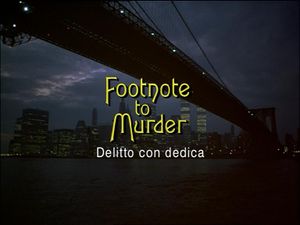 Footnote To Murder