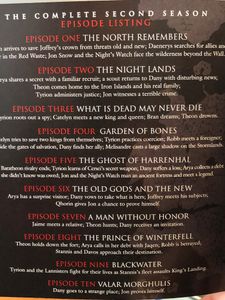 Game Of Thrones: The Complete Second Season