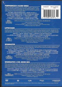 4 Film Pack / Pumpkinhead II / Leprechaun / Wishmaster / Wishmaster 2