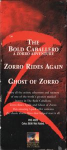 The Bold Caballero: A Zorro Adventure / Zorro Rides Again / Ghost Of Zorro