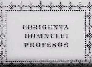 Corigența domnului profesor