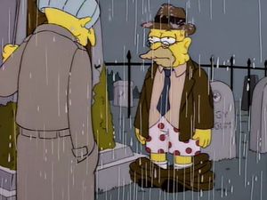 Raging Abe Simpson And His Grumbling Grandson In "The Curse Of The Flying Hellfish"