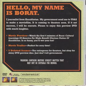 Borat: Cultural Learnings of America for Make Benefit Glorious Nation of Kazakhstan - Bonus Preview Disc