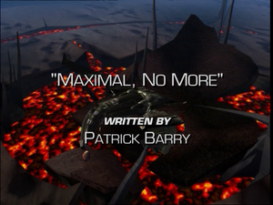 Maximal, No More