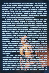 The Fassbinder Collection I